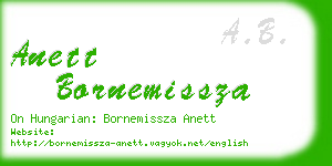anett bornemissza business card